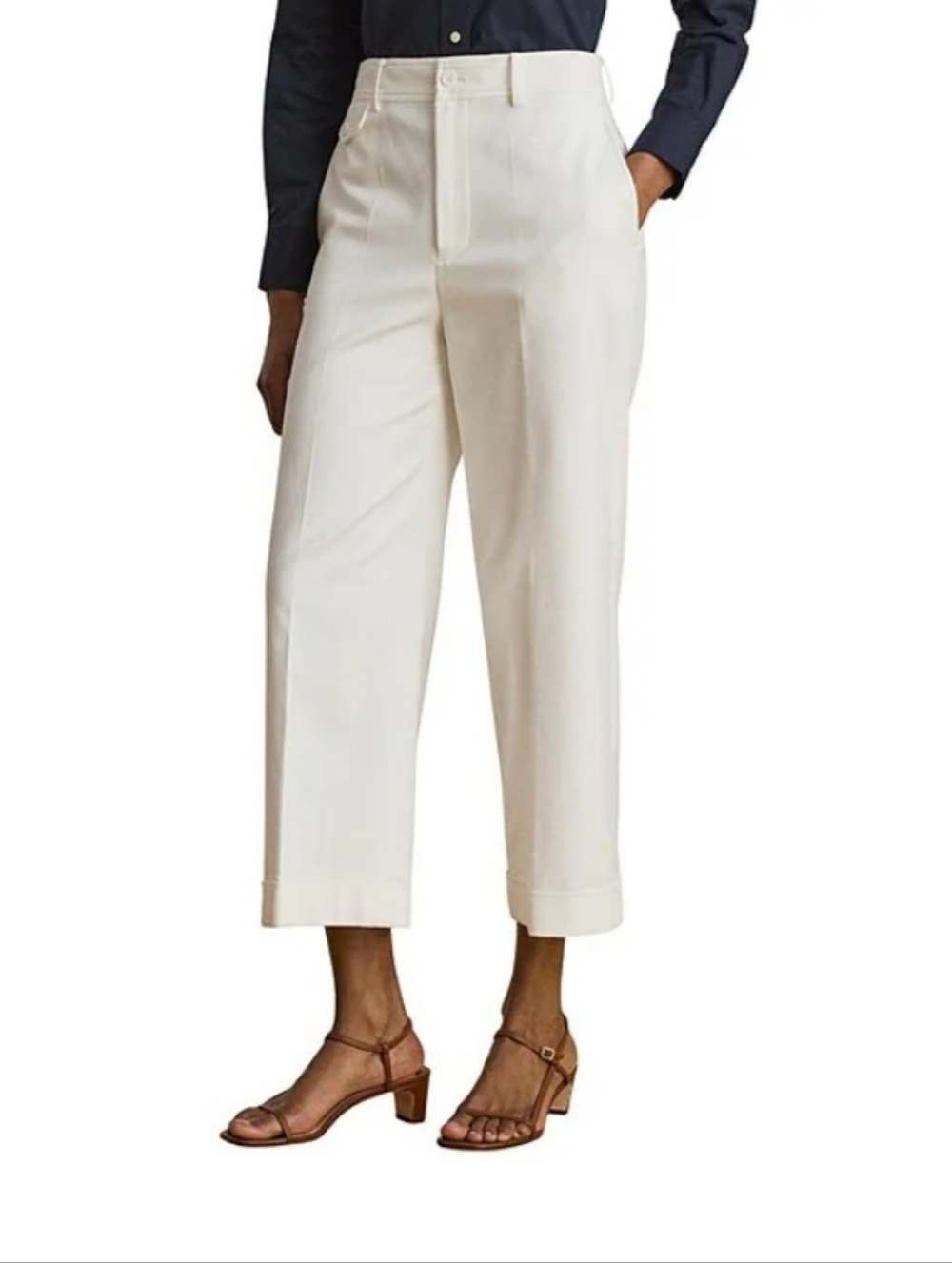 ∆ - Ralph Lauren White Cotton Jeans- Vintage - Size: 4P